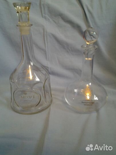 Бутылка графин из под бренди водки штоф