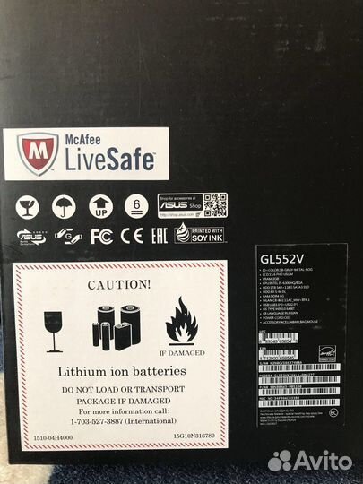 Игровой ноутбук asus ROG GL552V