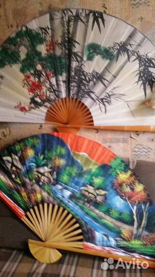 Веер интерьерный.Ручная работа.Таиланд