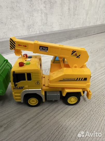 Машинки детские кран и мусоровоз