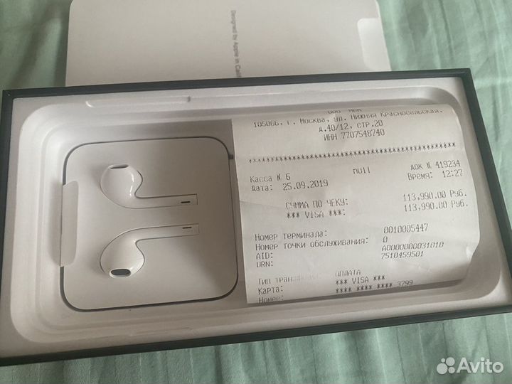 Наушники оригинальные apple iPhone 11 pro max новы