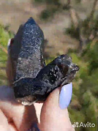 Морион Камень Кулон Кристалл Минерал