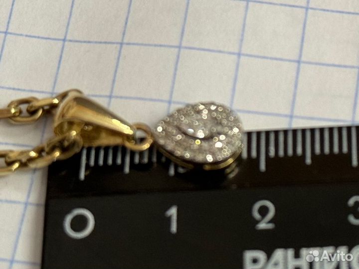Золотой кулон подвеска с бриллиантами 0,49ct