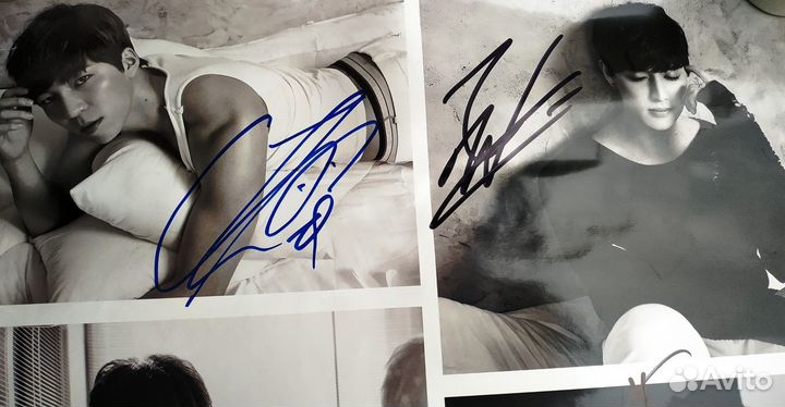 Постер U-kiss с автографами, мини-баннер B.A.P