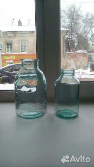 Старинные Банки стеклянные