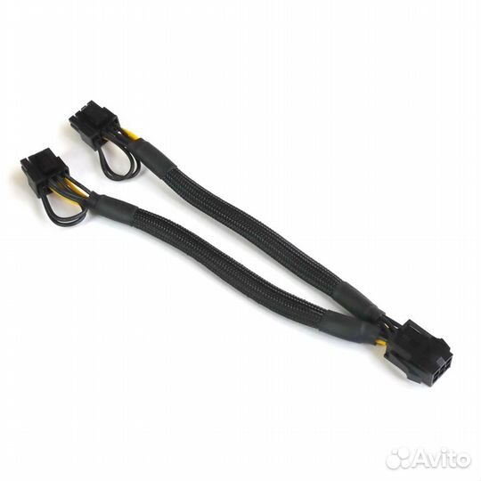 Удлинитель pci e 6 пин на 8 пин для видеокарт pcie