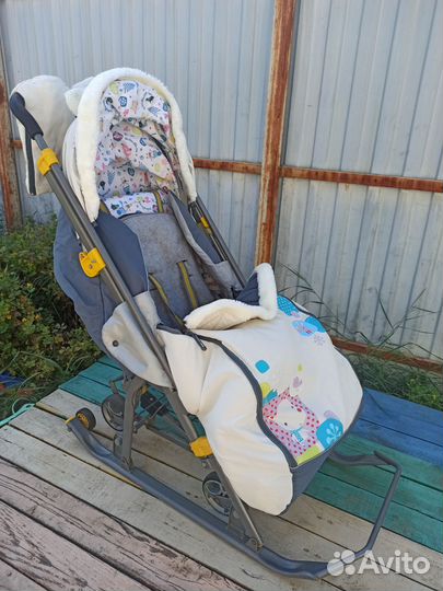 Санки коляска nika