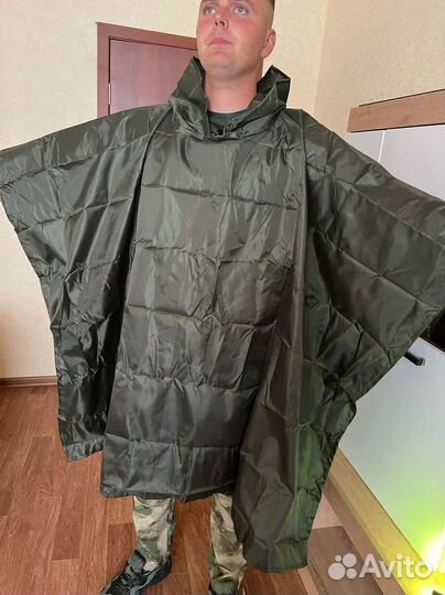 Дождевик пончо тактический (зеленый (олива)