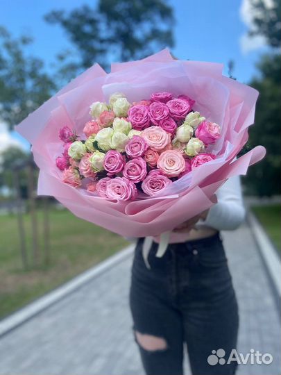 Кустовые розы микс