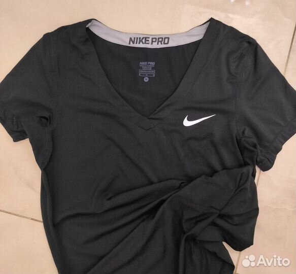 Nike Pro спортивная футболка и леггинсы 44-46