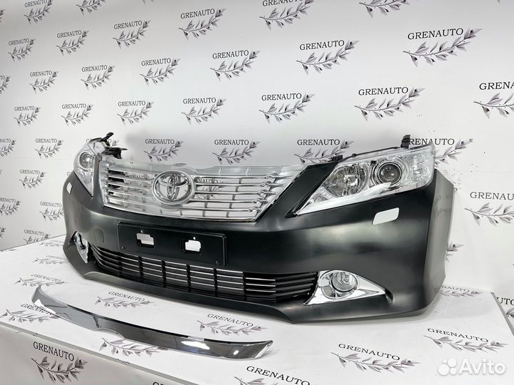 Бампер в сборе с Фарами омыв. Camry 50 2011-14г