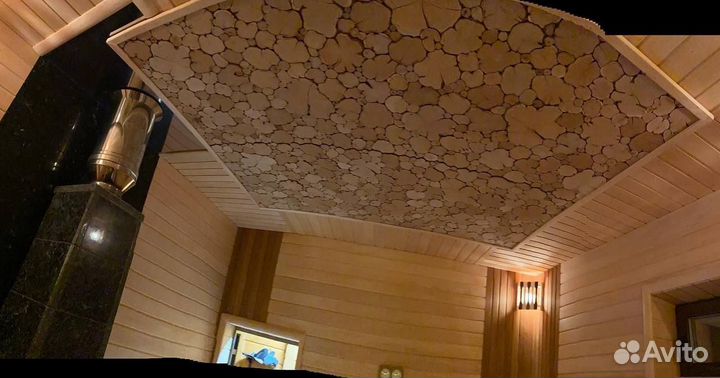 Панно из можжевельника для бани