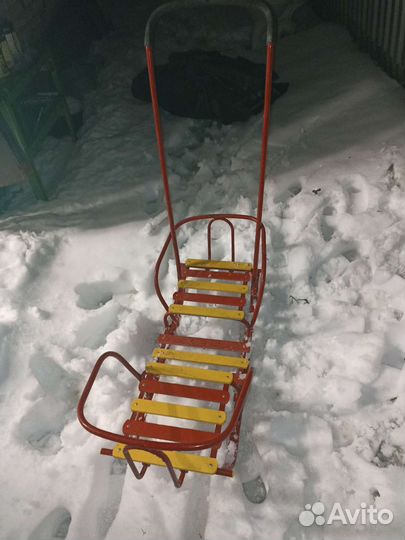 Детские санки двойные