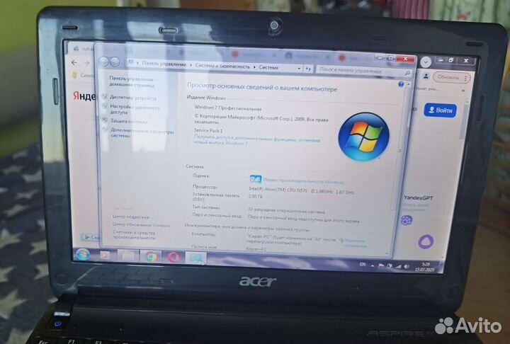 Нетбук acer aspire one