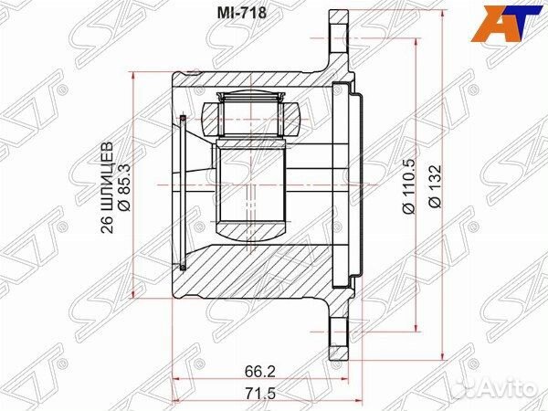 Шрус привода mitsubishi delica