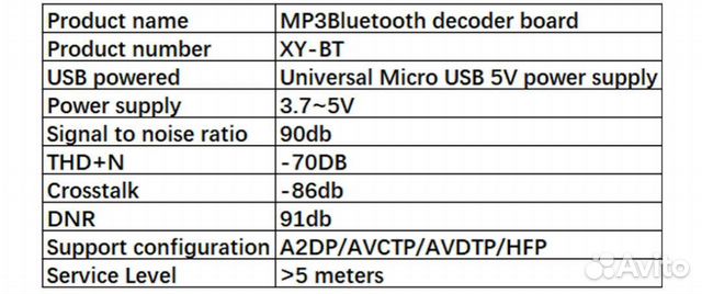 Bluetooth аудио модуль AUX приемник плата
