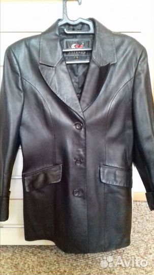 Пиджак кожаный