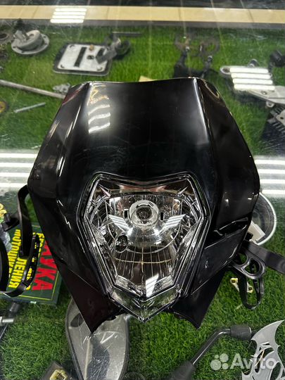 Фара универсальная мотоцикла эндуро в сборе