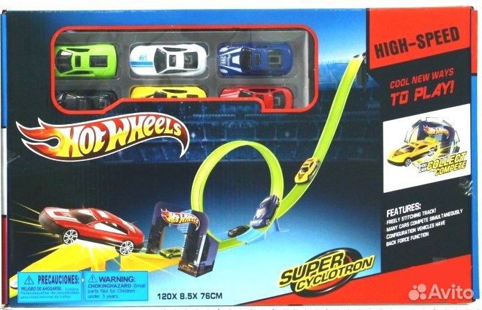 Набор машинок хот вилс 6 машинок и 1 горка