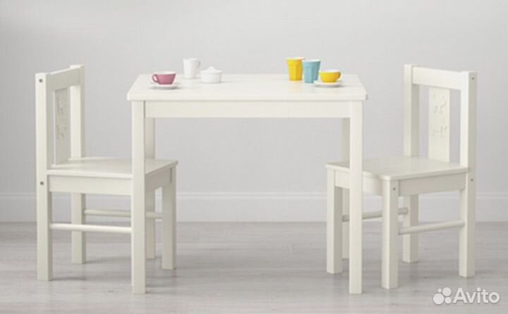 Детский стол + 2 стула Икеа Криттер