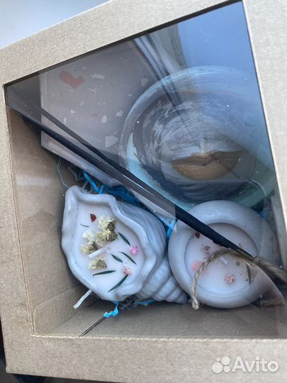 Подарочные наборы со свечами ручной работы