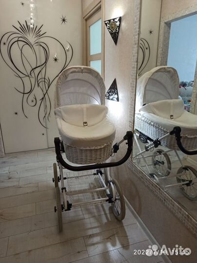 Детская коляска lonex classic retro 2 в 1 (Белый)