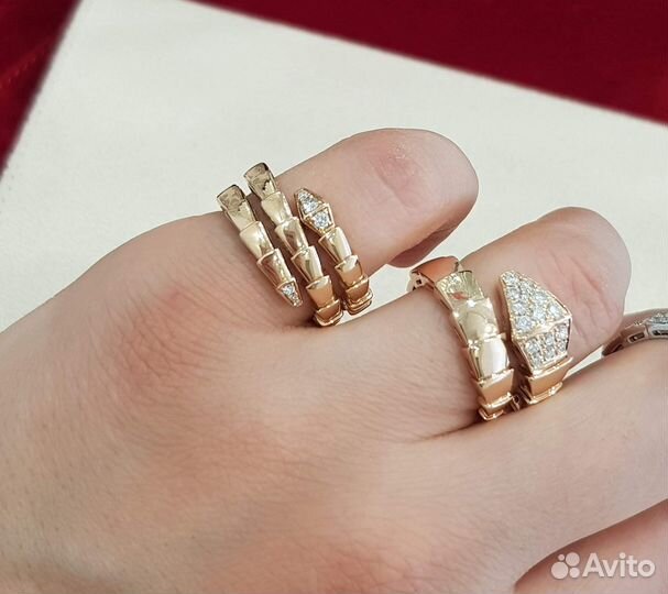 Золоток кольцо с бриллиантами Bvlgari