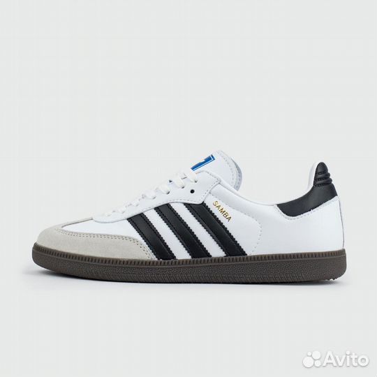 Кроссовки Adidas Samba OG White Black Str