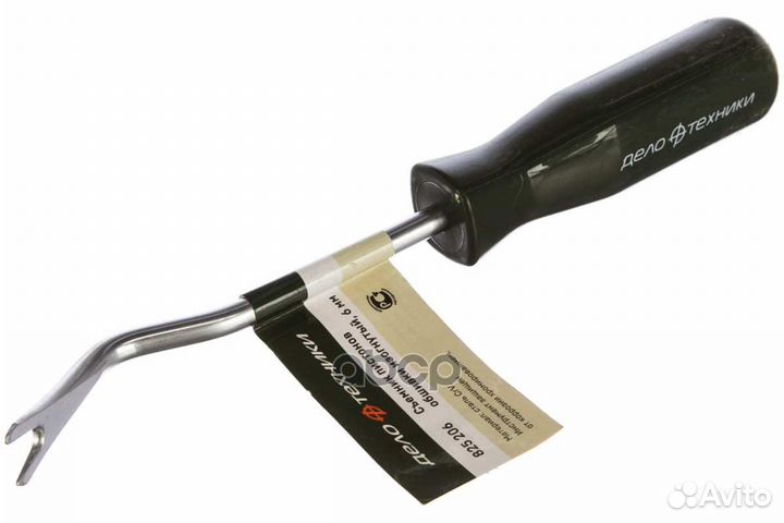 Съемник пистонов обшивки изогнутый 6 мм 825206