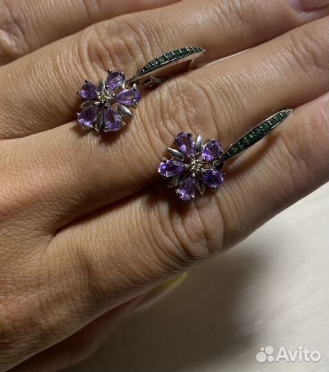 Серьги серебро 925