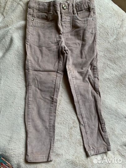 Брюки вельвет на 3/4 г