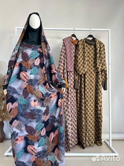 Намазник с вшитым шарфом и хиджабом