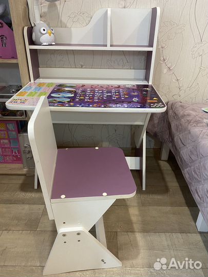 Детский растущий стол со стульчиком
