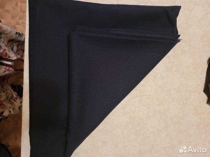 Ткань полушерсть черная