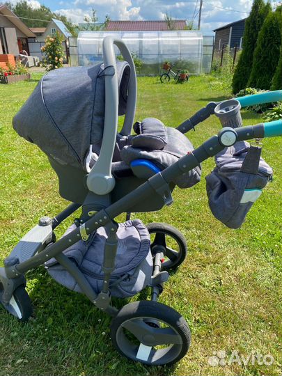 Дедская коляска adamex monte carbon 3 в 1