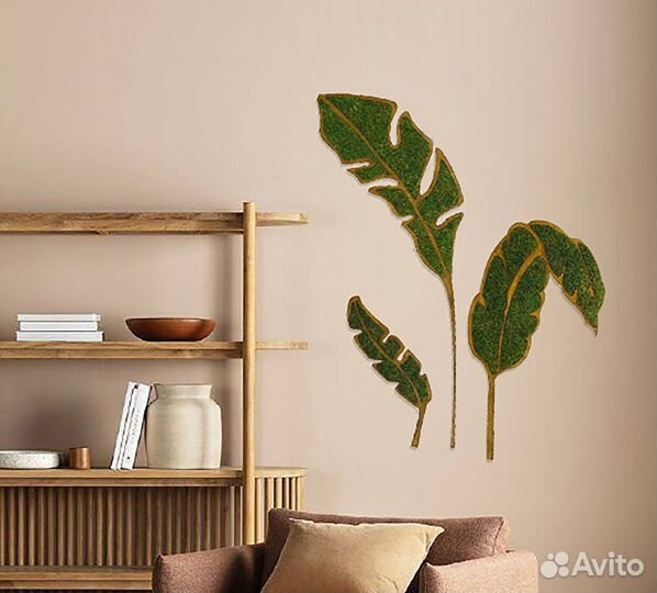 Настенный декор из мха