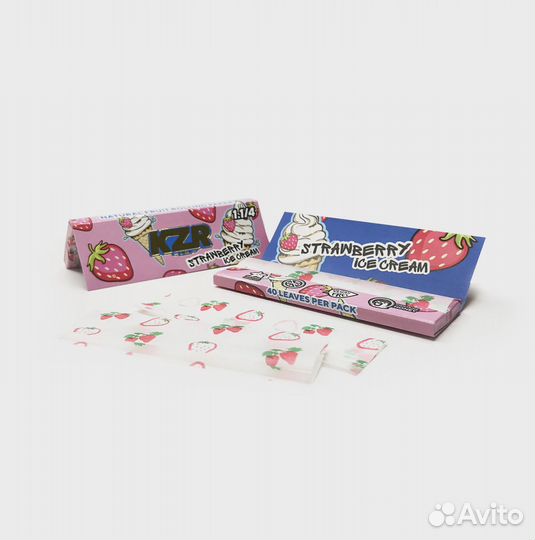 Бумага для самокруток «Клубничное мороженое» 7.7