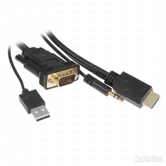 Кабель hdmi - VGA (m) / AUX 3.5 jack/ USB (m) 1.8