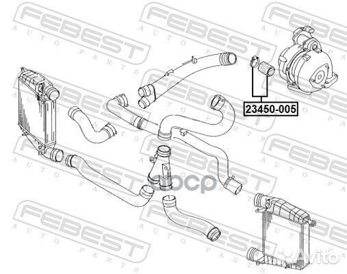 Патрубок фильтра воздушного 23450005 Febest