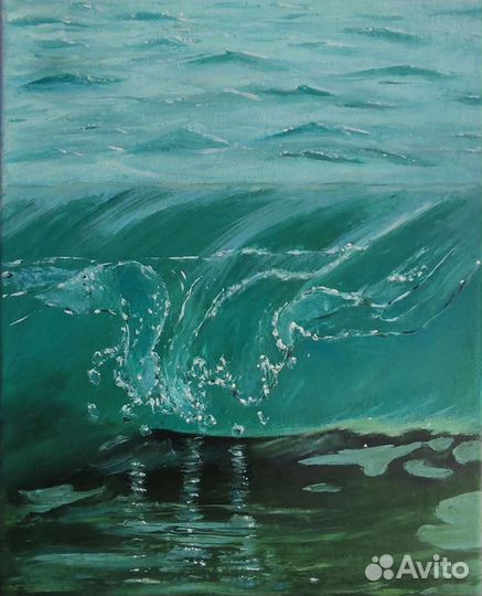 Картина маслом на холсте море