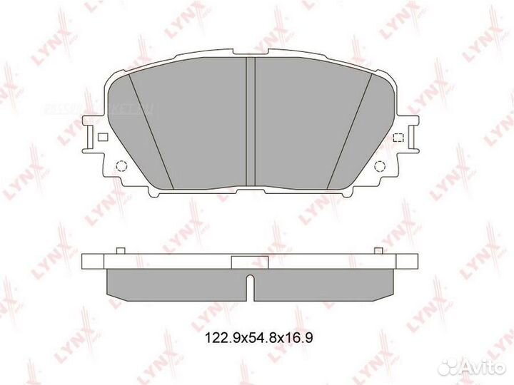 Lynxauto BD-7554 Колодки тормозные дисковые перед