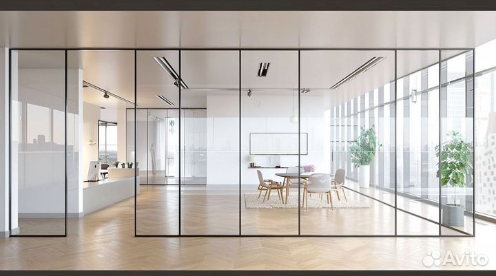 Стеклянная перегородка