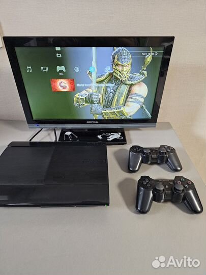 Sony Playstation 3 super slim прошитая 500гб 48игр