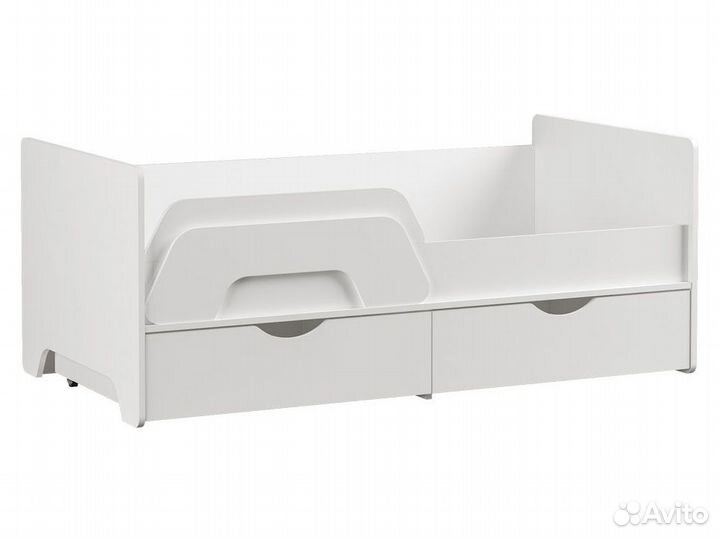 Детская кровать с ящиками белая, Уна 80х180 см