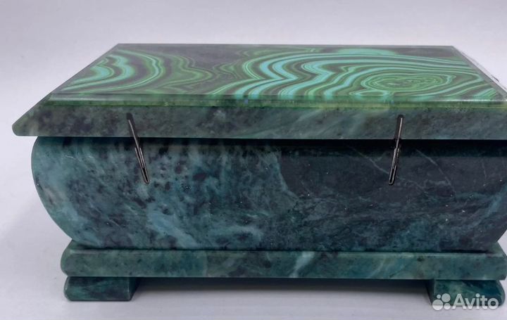 Шкатулка СССР из уральского малахита
