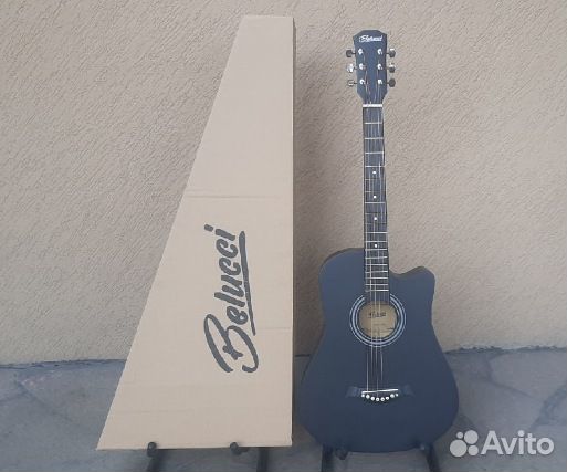 Новая гитара акустика матовая