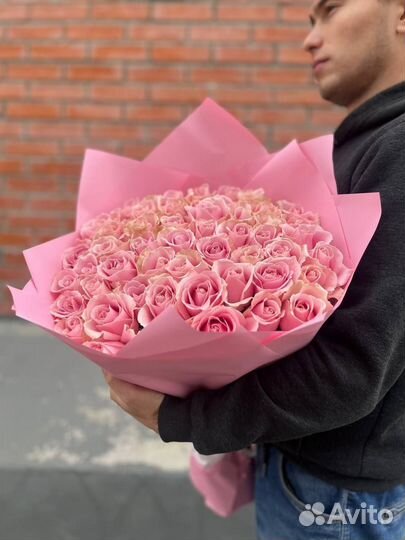 Цветы розы 51 шт Свежая Голландская