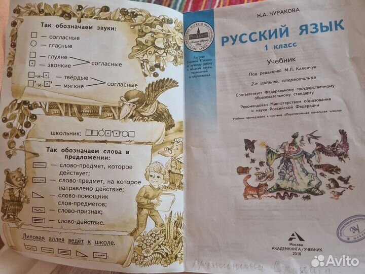 Учебники 1 класс. Русск., матем., окр.мир