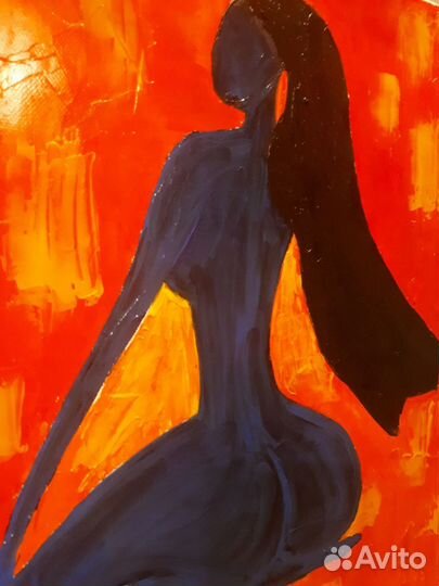 Картина маслом Дверь 40 на 36