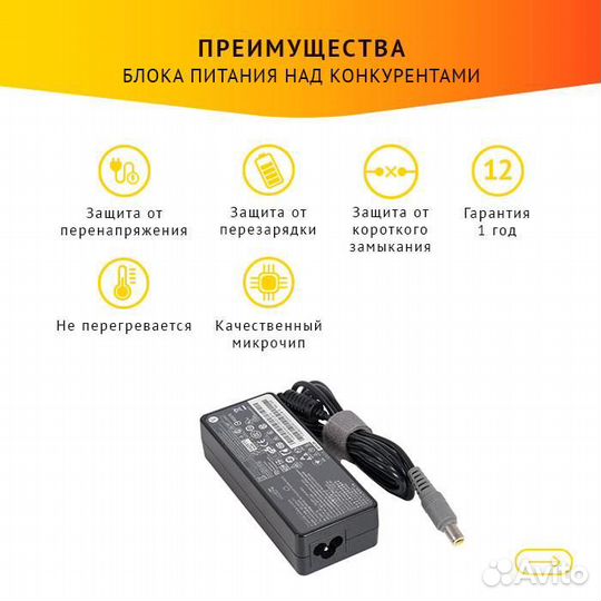 Блок питания для ноутбука Lenovo ThinkPad T60, T60